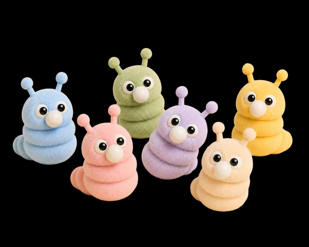 Group of Calmie plushes